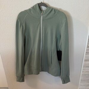 90 Degree By Reflex Sage Green Fleece Hoodie